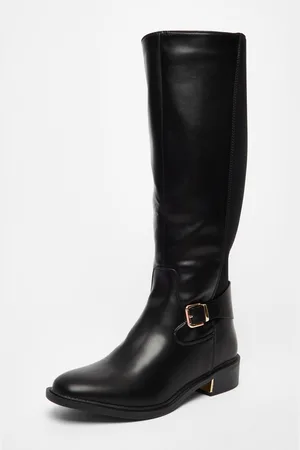 Quiz Womens Wide Fit High Knee Boots - Size UK 4