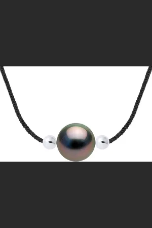 Diadema Womens - Necklace Black Nylon - Tahiti Pearl - - One Size