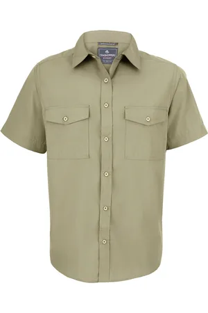 Craghoppers Mens Expert Kiwi Short-Sleeved Shirt (Pebble Brown) - - Size 2XL