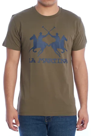 La Martina YMR001-JS206 Mens Regular Fit Short Sleeve T-Shirt - - Size Medium