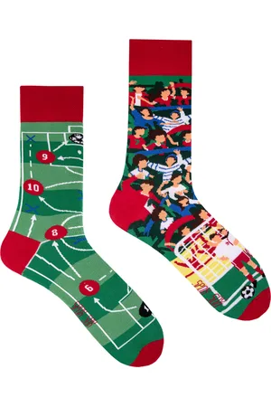 Spox Sox Unisex - Mens & Ladies Mismatched Novelty Odd Socks - Football - Cotton - Size UK 4-6.5
