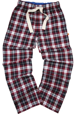 Mini Vanilla Childrens Unisex Cotton Check Lounge Pants - Size 17-18Y