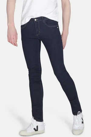 Monkee Genes Mens Dark Indigo Organic Cotton Skinny Fit Mid-Rise Denim Jeans - - Size 28W/34L