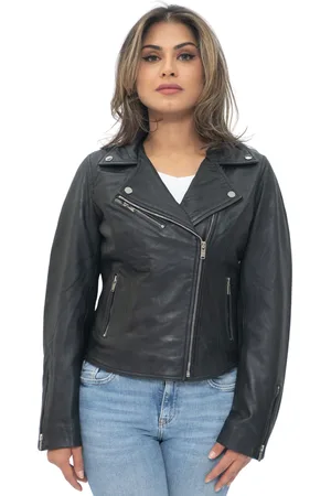 Infinity Womens Classic Biker Brando Jacket-Baku - Nappa Leather - Size 16 UK