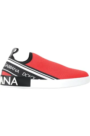 Dolce & Gabbana Mens Red White Flat Sneakers Loafers Shoes - - Size EU 40