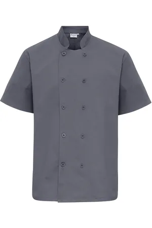 Premier Unisex Mens Short-Sleeved Chef Jacket (Steel) - - Size 5XL