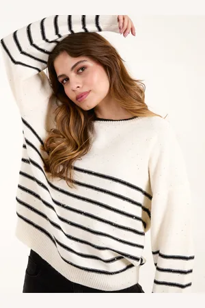 Blue Vanilla Womens Stripe Knit Jumper - - Size Small/Medium