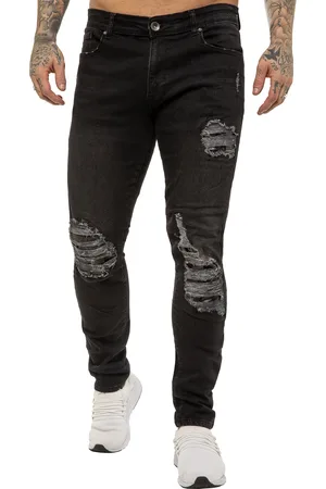 Enzo Mens Skinny Stretch Denim Jeans - Cotton - Size 30W/32L