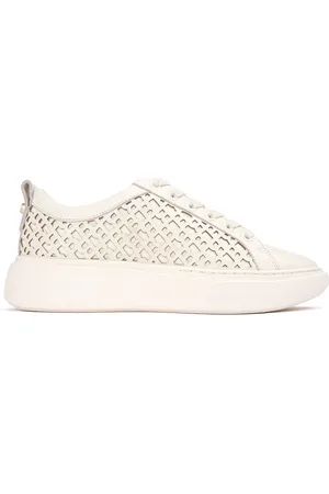 HUGO BOSS Womens Amber Tenn Trainers - Leather - Size UK 4