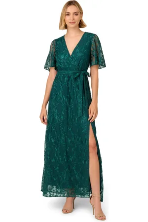 Adrianna Papell Womens Embroidered Ankle Dress in - Size Medium