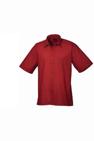 Premier Mens Short Sleeve Poplin Shirt - Size 20 inch (Shirts)