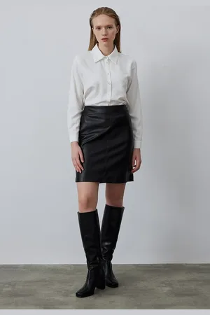 Gusto Womens Faux Leather Mini Skirt - - Size X-Large