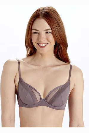 Pretty Polly Womens Naturals Non Padded Underwired Bra - Dusk - - Size 36C