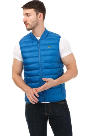 Lacoste Mens Water-Repellent Puffer Vest in Polyamide - Size Small