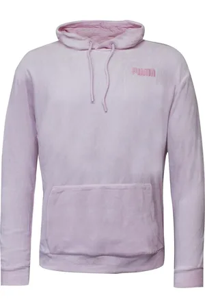 PUMA Velour Hoodie Embroidered Logo Jumper - Womens Textile - Size Small
