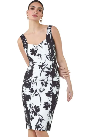 Ariella Womens Floral Corset Detail Stretch Bodycon Dress - - Size 8 UK