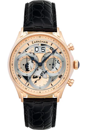 THOMAS EARNSHAW Mens Analogue Quartz Watch with Leather Strap - - One Size