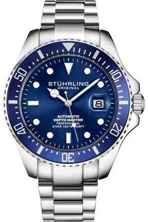 Stuhrling Mens and Blue Depthmaster Automatic 42mm - One Size