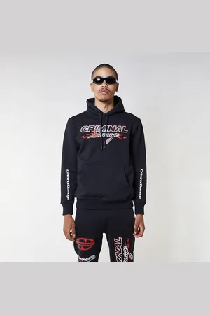 Criminal Damage Mens Graphics Hoodie With Kangaroo Pocket - - Size X-Small