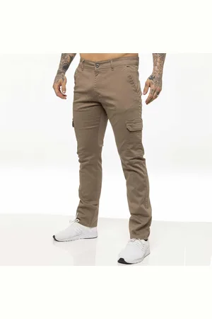 Enzo Mens Cargo Combat Chinos - Cotton - Size 38W/32L