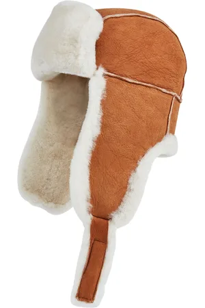 Infinity Mens RAF Aviator Suede Sheepskin B-55 Trapper Hat Winter Warm Navigator Hat - Size Small