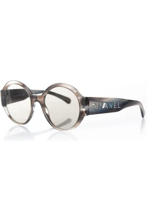 CHANEL Pre-owned Womens round sunglasses with logo - One Size