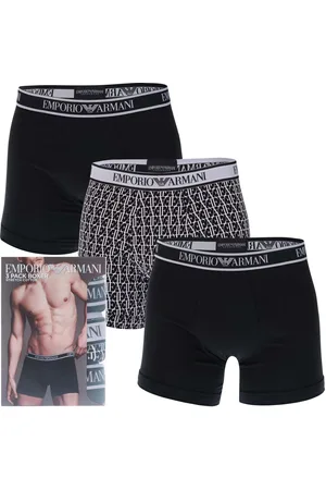 Emporio Armani Mens 3 Pack of Boxers in Various - Cotton - Size X-Large