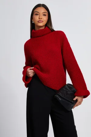 Quiz Womens Knitted Roll Neck Jumper - Size Small
