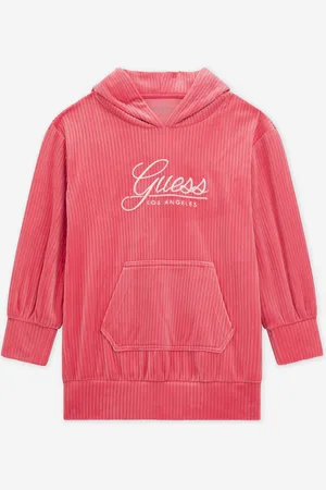 Guess Girls Corduroy Hooded Dress in - Size 5Y