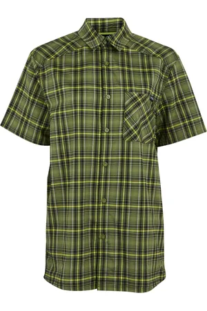 Regatta Mens Begarno Checked Short-Sleeved Shirt (Nephrite /Black) - Size Small