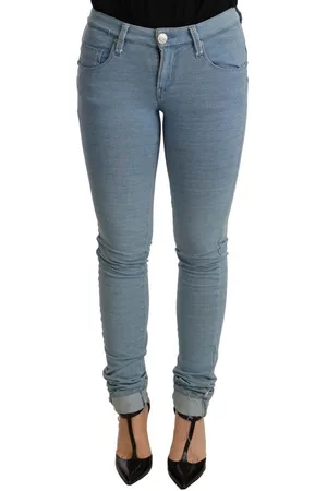 ACHT WoMens Cotton Stretch Hem Slim Fit Denim Trouser material_cotton - Size 25 (Waist)