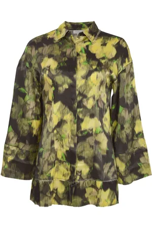 Topshop Womens Watercolour Print Blouse - viscose - Size 8 UK