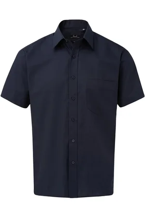 Premier Mens Short Sleeve Poplin Shirt - Size 18.5 inch