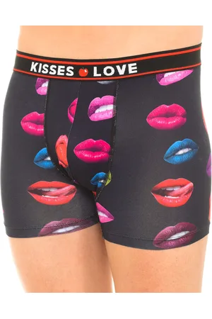 Kisses and Love Mens Breathable fabric boxer Lips Model KL10001 man - - Size X-Large