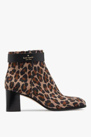 Kate Spade Womens Morgan Spotted Leopard Suede Ankle Boot - - Size UK 3