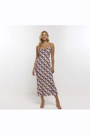 River Island Womens Bodycon Midi Dress Print - Size 6 UK