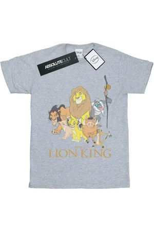 Disney Mens The Lion King Group T-Shirt (Sports Grey) - Cotton - Size 4XL