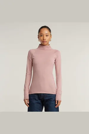 G-Star Womens G-Star RAW Lecite Slim Turtle Neck Top - Cotton - Size 2XS