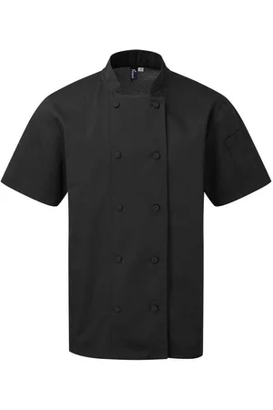 Premier Unisex Adult Coolchecker Short-Sleeved Chef Jacket - Size 4XL