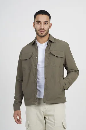 Brave Soul Mens Lightweight Patch Pocket Shacket - Size Medium