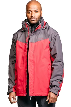 Peter Storm Mens Lakeside 3 in 1 Waterproof Jacket with Rollaway Hood, Hiking Raincoat - Polyamide - Size Medium