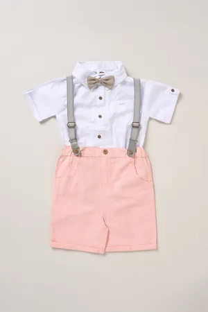 Little Gent Boys Shirt, Shorts and Braces Outfit Set - - Size 5Y