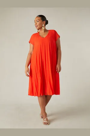 Live Unlimited London Womens Chiffon Pleated Midi Dress - Size 14 UK