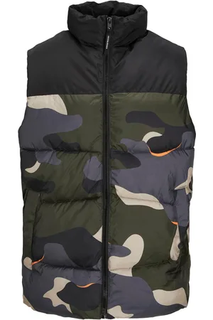 JACK & JONES Mens Zip Up Quilted Gilet - - Size Small