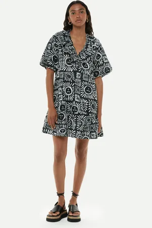 Whistles Womens Sunman Print Frill Dress - - Size 10 UK