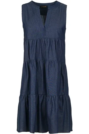 Conquista Womens Denim Style A Line Dress - - Size Small