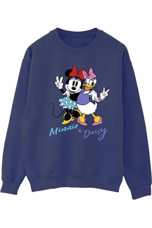 Disney Womens/Ladies Minnie Mouse And Daisy Sweatshirt ( Blue) - Size Medium