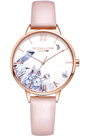VICTORIA HYDE Womens Watch Green Park Flower, white Stainless Steel - One Size