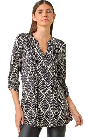 Roman Womens Abstract Geometric Print Blouse - - Size 10 UK
