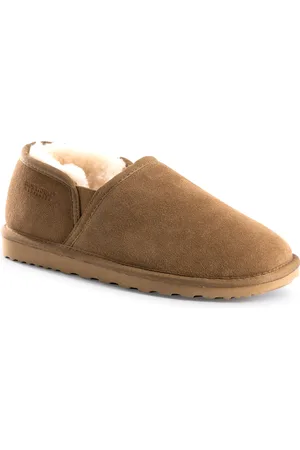 Aus Wooli Australia Unisex Newcastle Easy Slip-On Slippers - Leather (archived) - Size UK 7